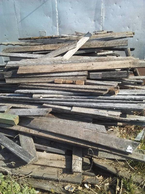 rough cut lumber stack, barnwood - 8 foot x 8 foot by 5 foot tall