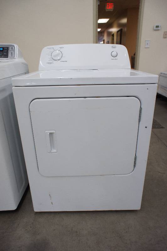 lot 19 image: PREVIOUSLY OWNED -    Scratch and Dent - ROPER - Model # (RED4640YQ1) - 29 Electric Dryer - WHITE COLOR    Tested Works - MSRP $ 799.99