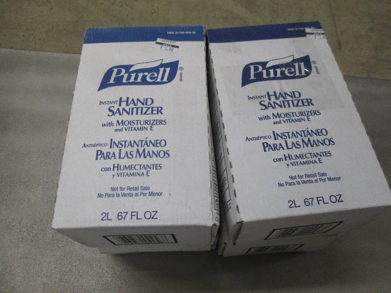 Lot of 4- 2L  Purell Hand Sanitizer...