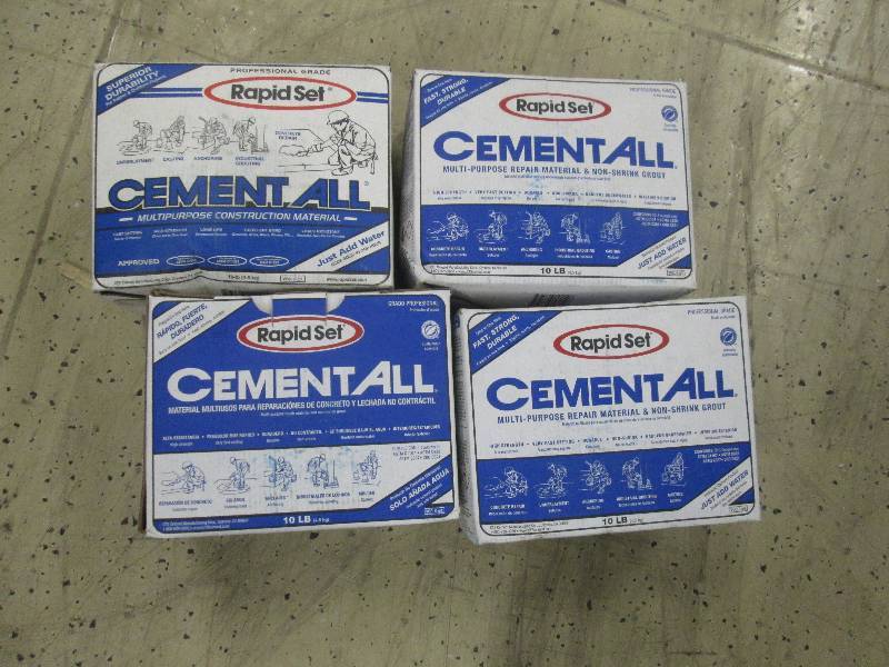 Lot of 4 Rapid Set Cement All -10 l...