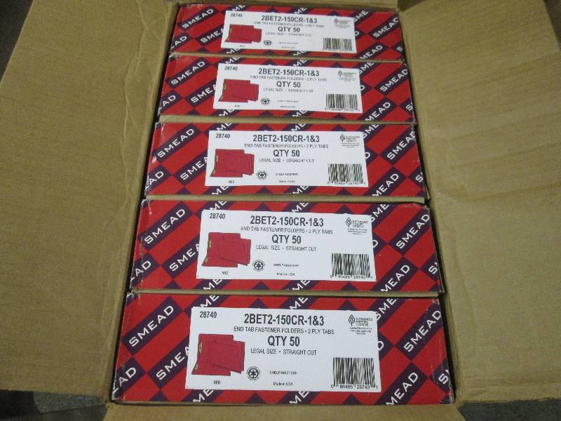 Case of 5 Boxes- Smead End Tab Fold...