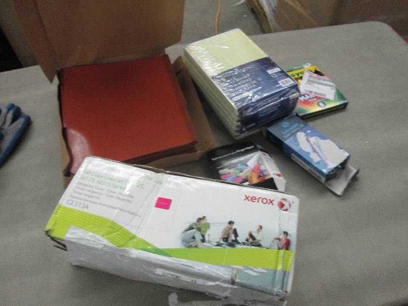 Red Diviided File Folders, Pens, Fi...