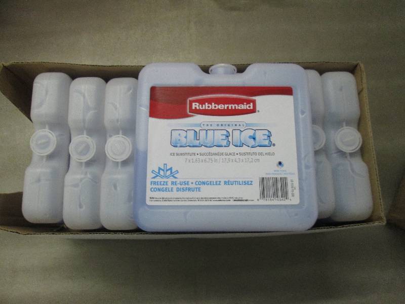Case of 10 Rubbermaid Blue Ice Subs...