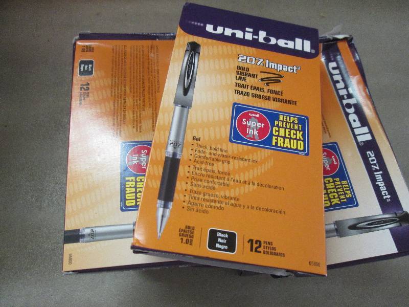 Lot of 5 Boxes uni-ball 207 Impact ...