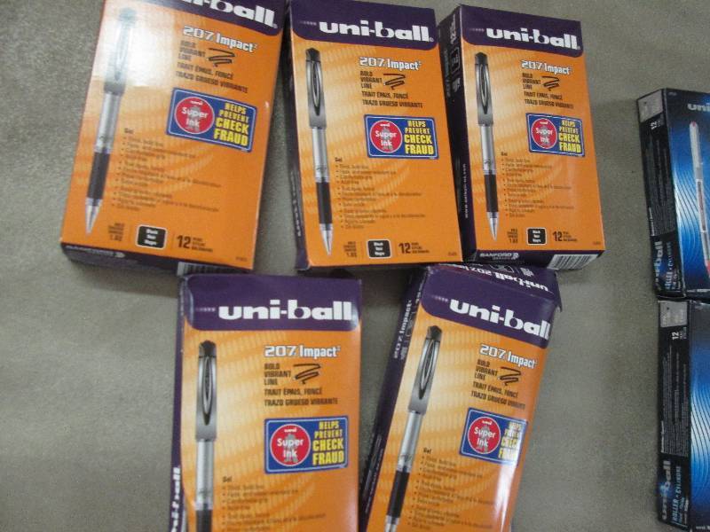 Lot of 5 Boxes uni-ball 207 Impact ...