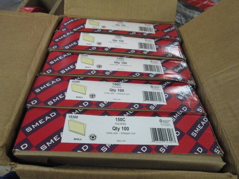 Cases of 5 Boxes Smead File Folder,...