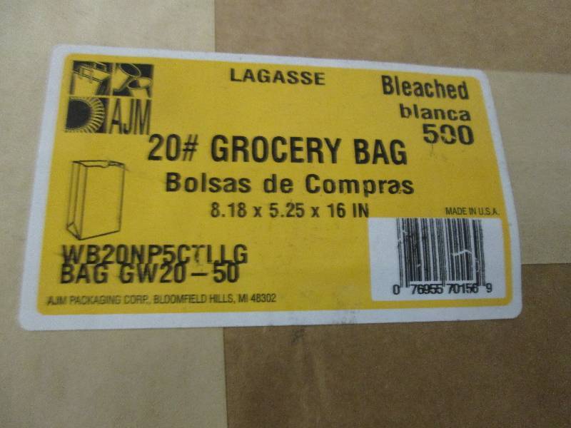 Pack of 500 20# Grocery Bags 8.18x ...