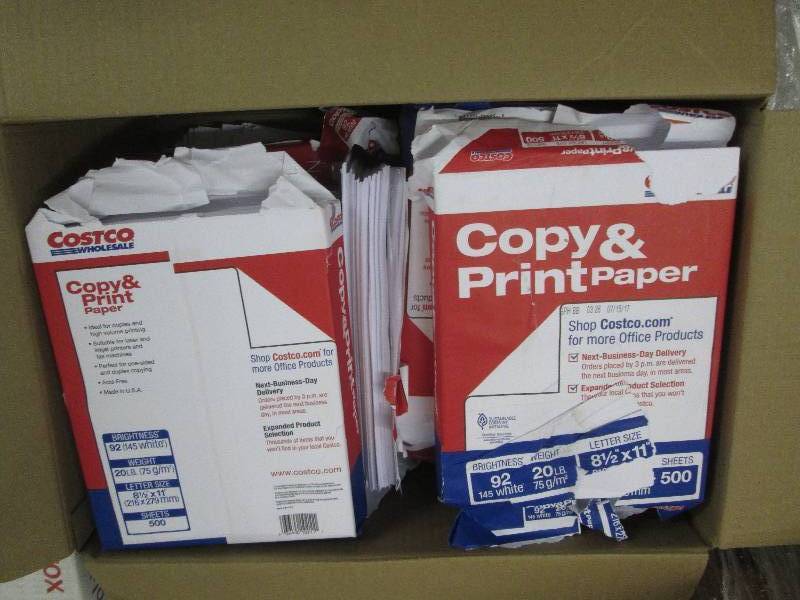 Box of 12Open Reams Costco Copy Pa...