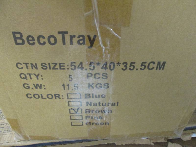 Case of 5 Becotray Ecofriendly Litter Trays in Brown