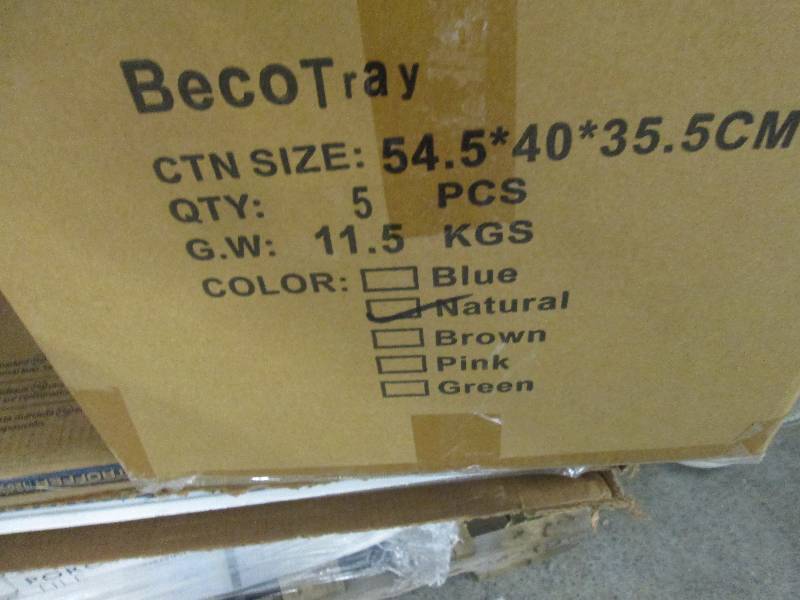 Case of 5 Becotray Ecofriendly Litter Trays in Natural