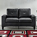 Platinum II Loveseat in Black open ...
