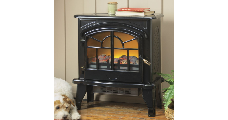 Vintage-style Electric Fireplace op...