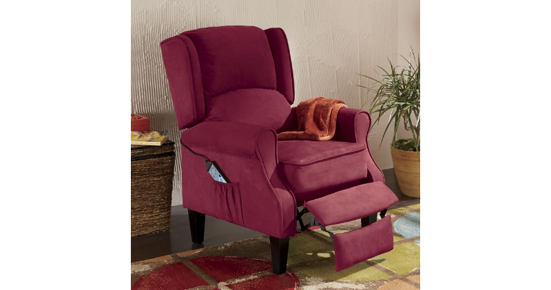 Heated Massage Wingback Recliner op...