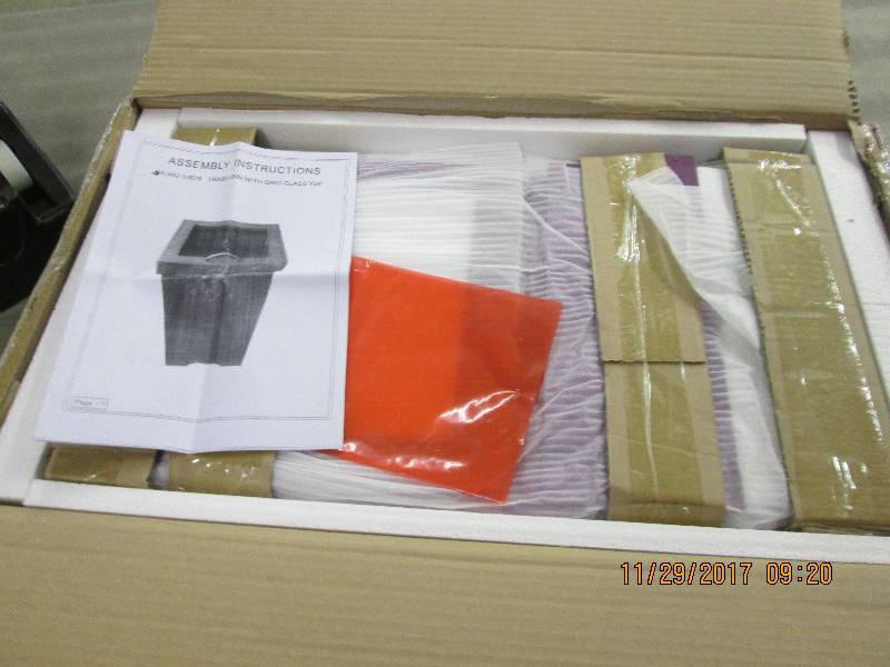 Trash Bin with Glass Door open box ...