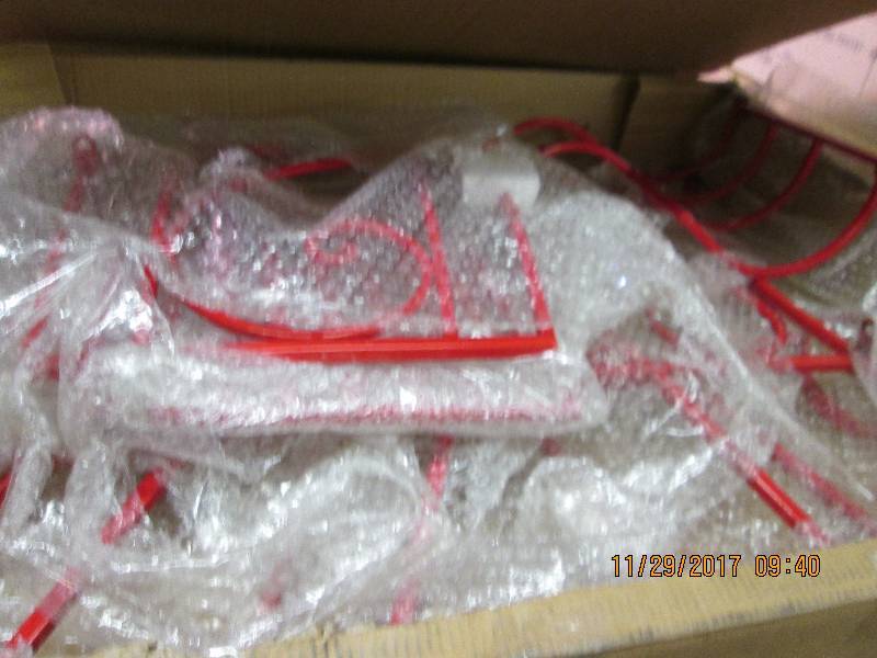 Red Metal Holiday Sleigh open box A...