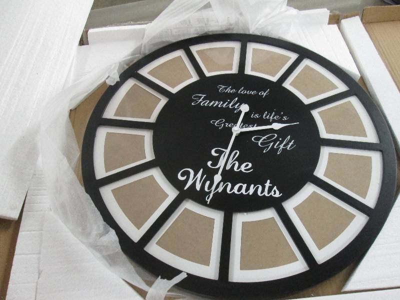 Already Personalized Clock open box...
