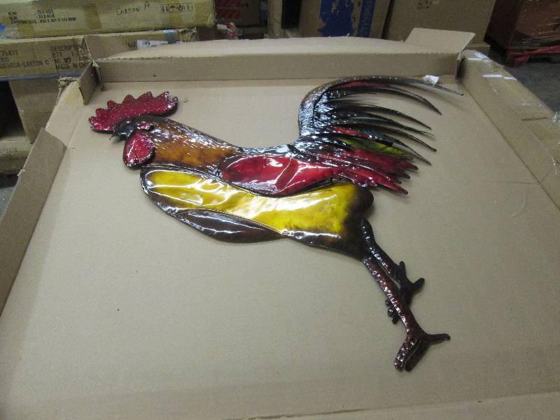 Metal Rooster Wall Art open box, de...