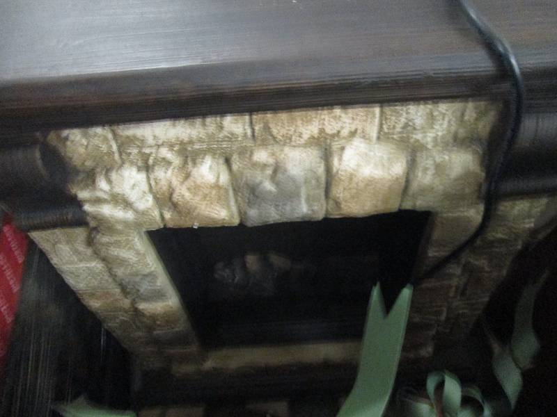 Faux Stone Fireplace open box, unte...