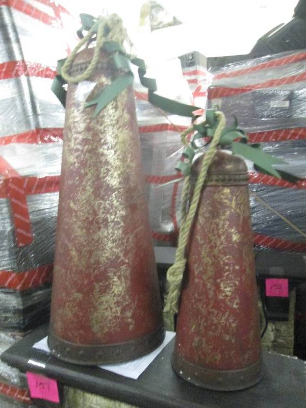 Set of 2 Holiday Bells open box, la...