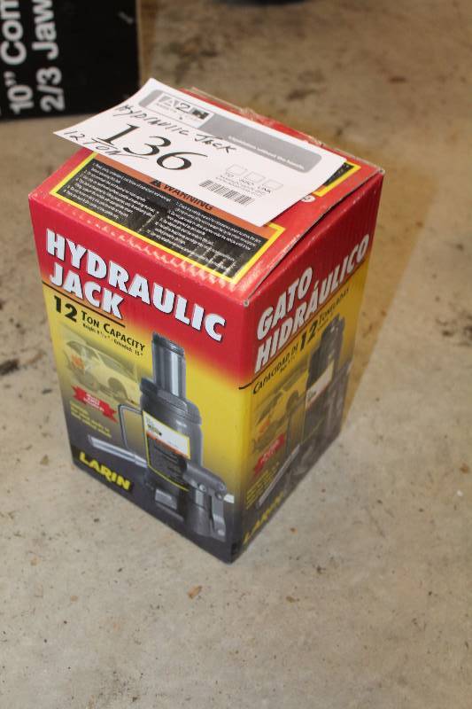 lot 136 image: Larin 12-Ton Hydraulic Bottle Jack