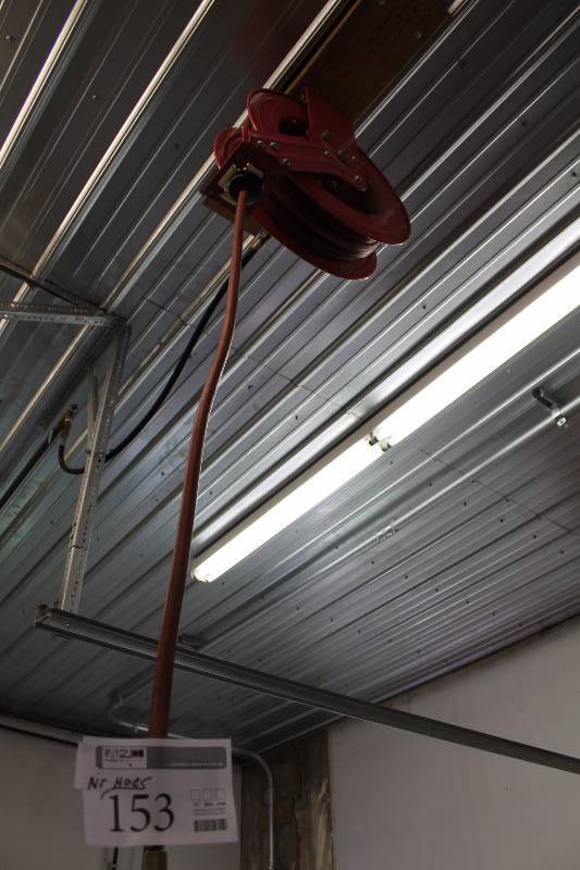 lot 153 image: Air Hose w Reel, Fittings