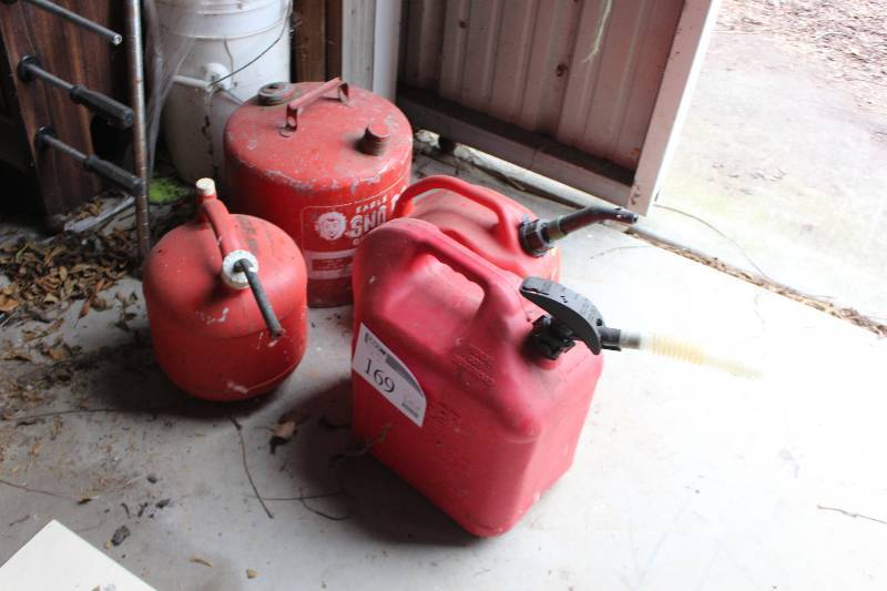lot 169 image: Lot of (4) Gasoline Cans