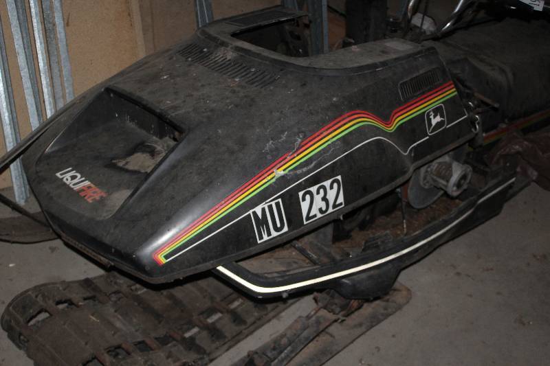 1980's John Deere Liquifire Snowmobile Afton Shop Equipment and