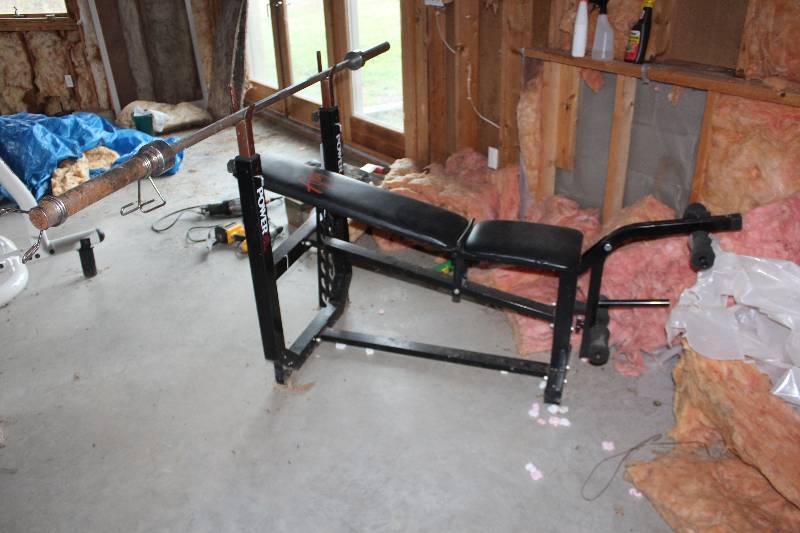 lot 205 image: Power Exercise Equipment - Incline Bench w Leg Lift