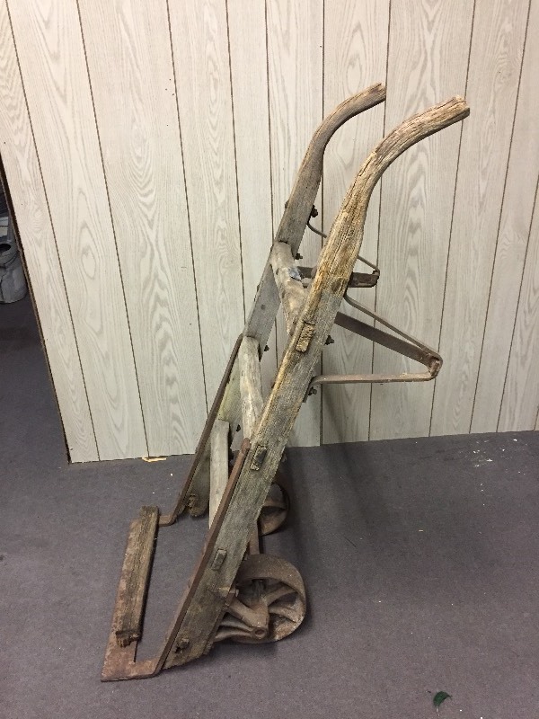 lot 3 image: Dolly  Cart Lansing Co Wood & Metal