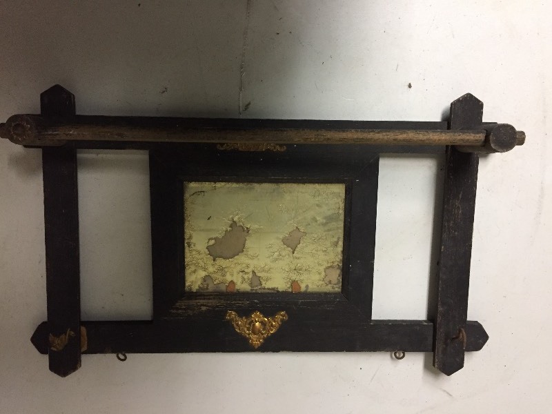 lot 43 image: Shaving Mirror with Towel Bar
