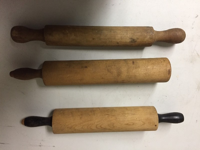 lot 46 image: 3 Wooden Rolling Pins