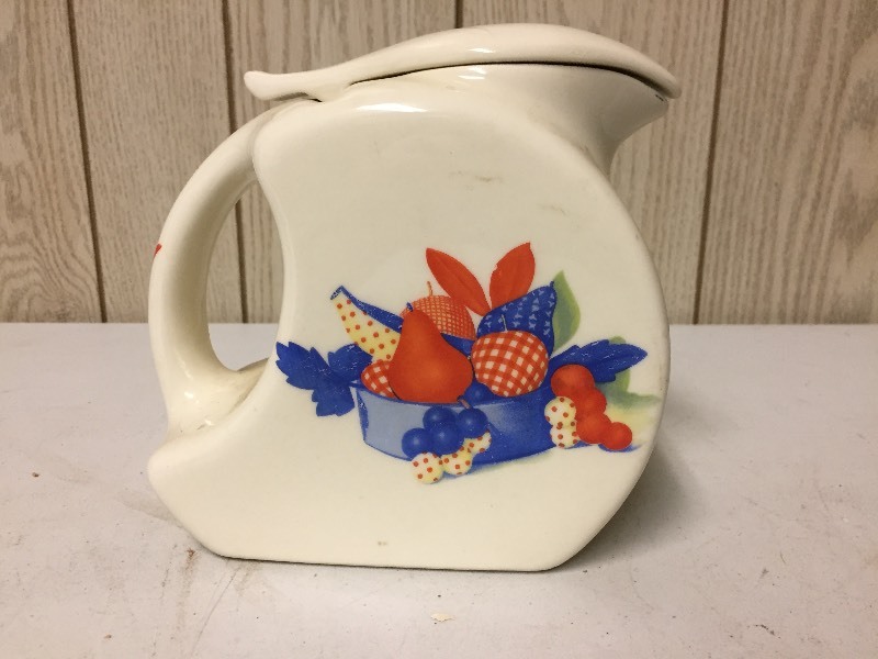 lot 55 image: Pitcher with Lid - Calico Fruit
