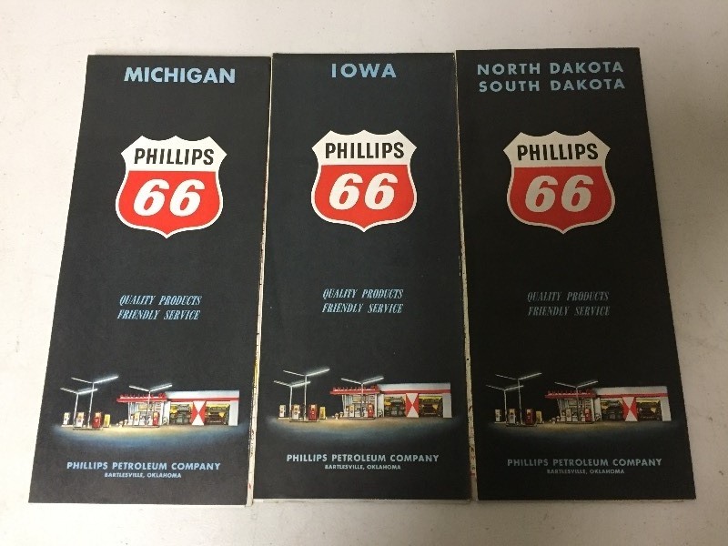 lot 70 image: Maps Iowa Michigan Dakotas 1961