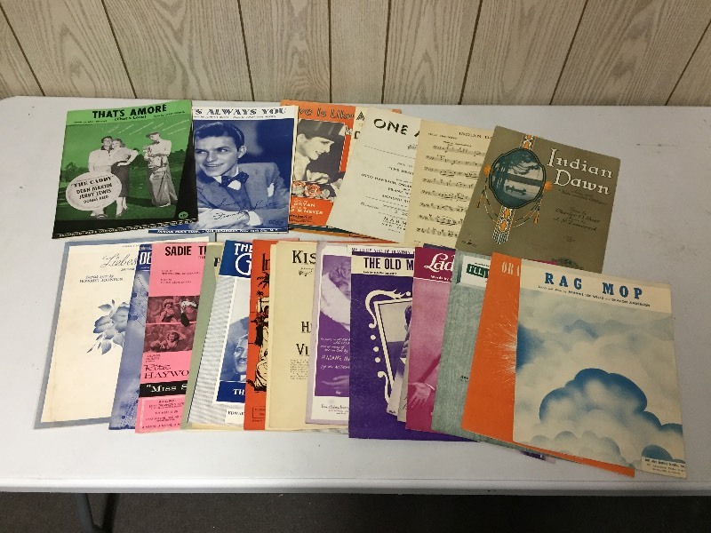 lot 84 image: 25 Vintage Sheet Music