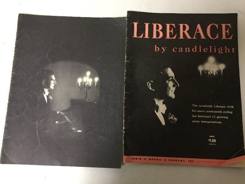 lot 90 image: Liberace by candlelight music booklet & Informational booklet