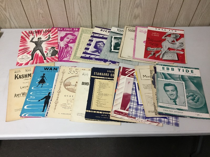 lot 87 image: 25 Vintage Sheet Music