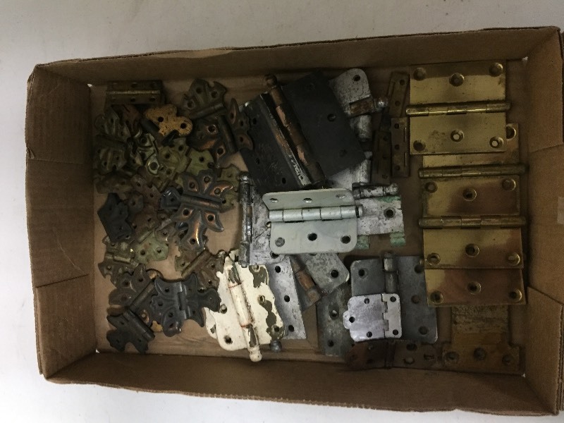 lot 96 image: Vintage Hinges - Brass & Steel