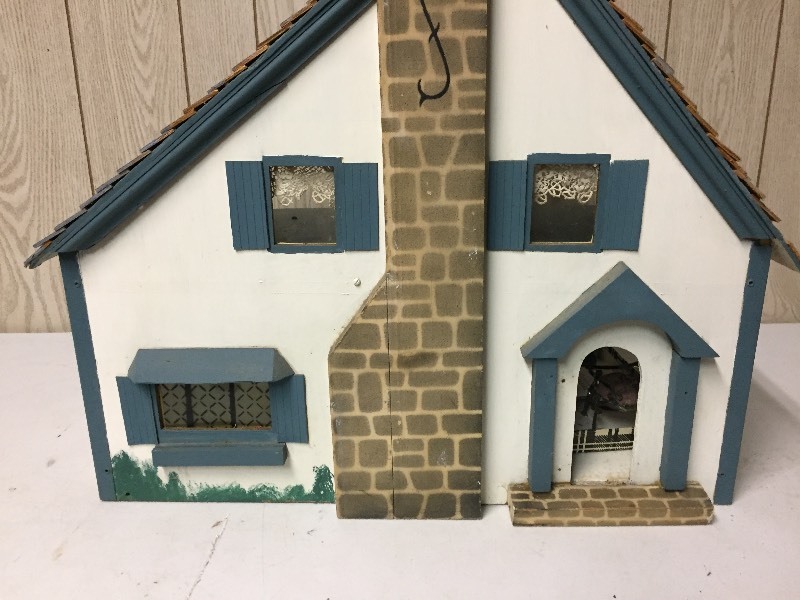 vintage wooden dollhouse