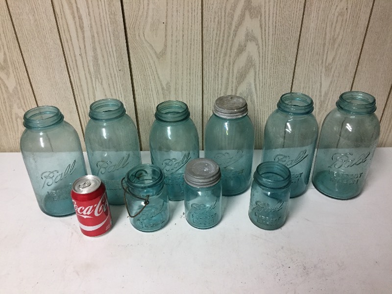 lot 122 image: Ball Blue Mason Jars