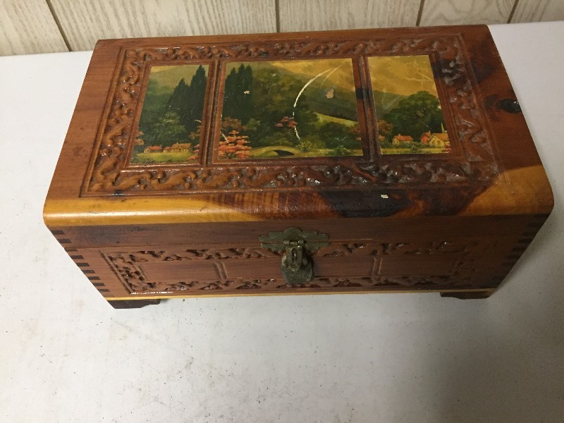 lot 133 image: Carved Wooden Box