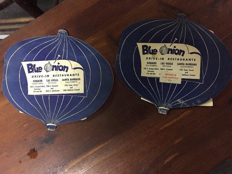 lot 137 image: Blue Onion Drive-in Menus