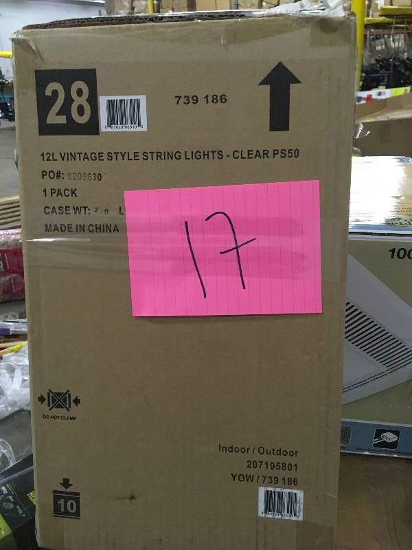 12L Vintages Style String Lights Clear PS50
