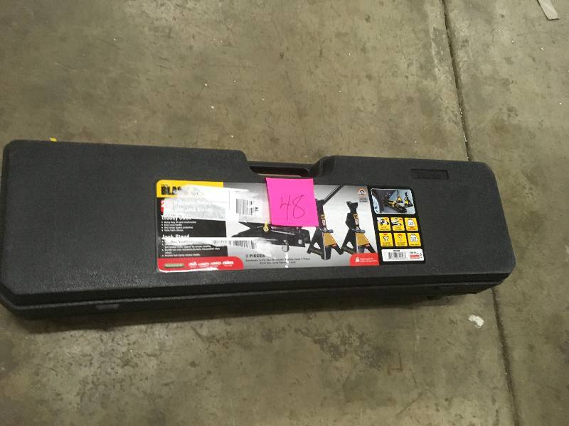 Torin T82253w Black Jack Trolley Jack With 2 Stands