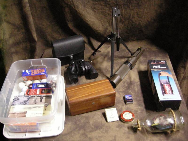 lot 56 image: Vintage Spotting Scope, Binocs, Golf, etc