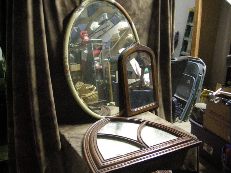 lot 70 image: 3 Old Wall Mirrors