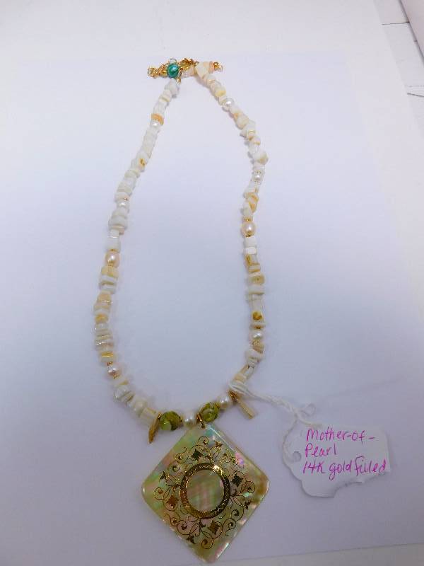14kt Gold Filled Mother-Of-Pearl Necklace