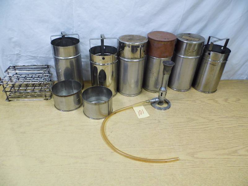 lot 101 image: Bunson Burner - Metal Containers