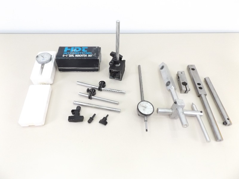 Lot of Dial Indicators, Holders, etc.