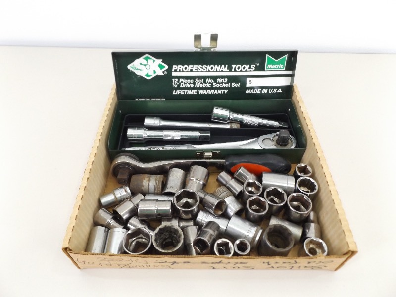 Lot of Misc. 12 Sockets, Wrenches, etc.