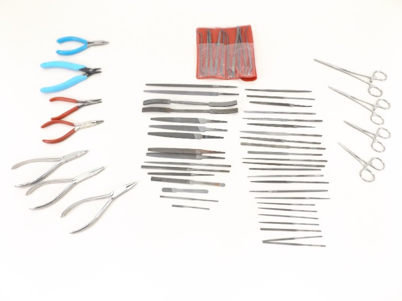 Lot of Small Jewelers Files, pliers, etc.